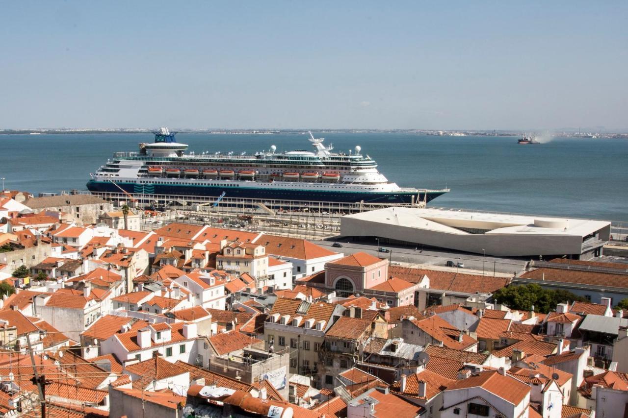 Charming Apartment in Private Condominium at Graça Lisboa Exterior foto